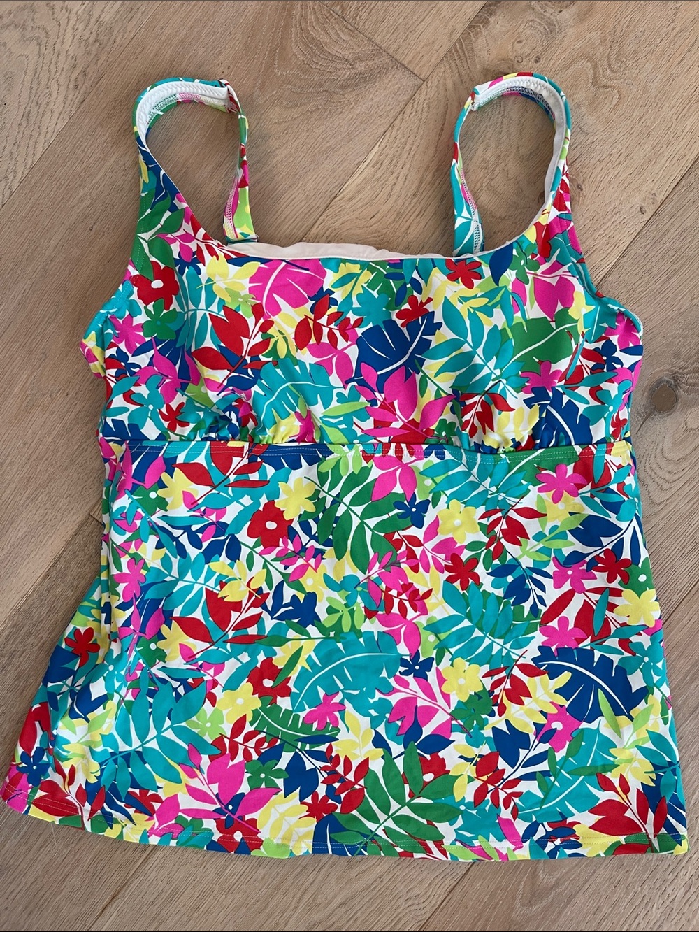 Lands' End Bright Floral Tankini Size 12D